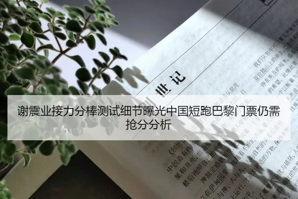 谢震业接力分棒测试细节曝光中国短跑巴黎门票仍需抢分分析